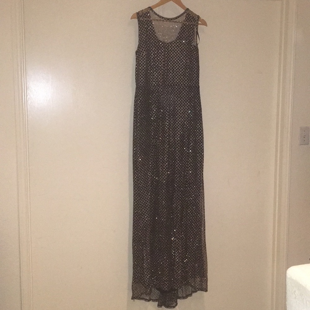 Gold & Black GLITTER Mermaid evening gown